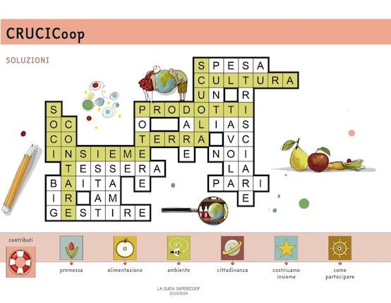 il divertente cruciverba sulla cooperazione Dell’enigmista Stefano Bartezzaghi